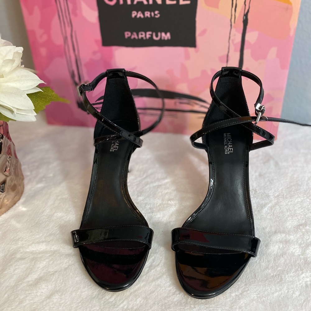 MK strap on heels